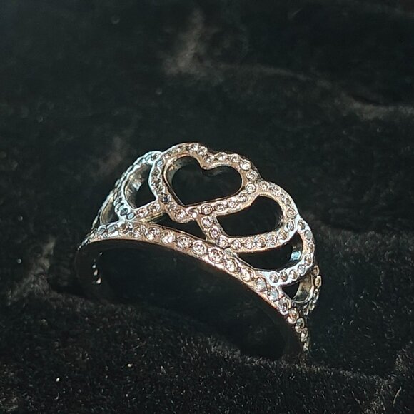 Authentic Pandora Hearts Tiara Ring 190958CZ Sterling Silver CZ - Picture 4 of 10